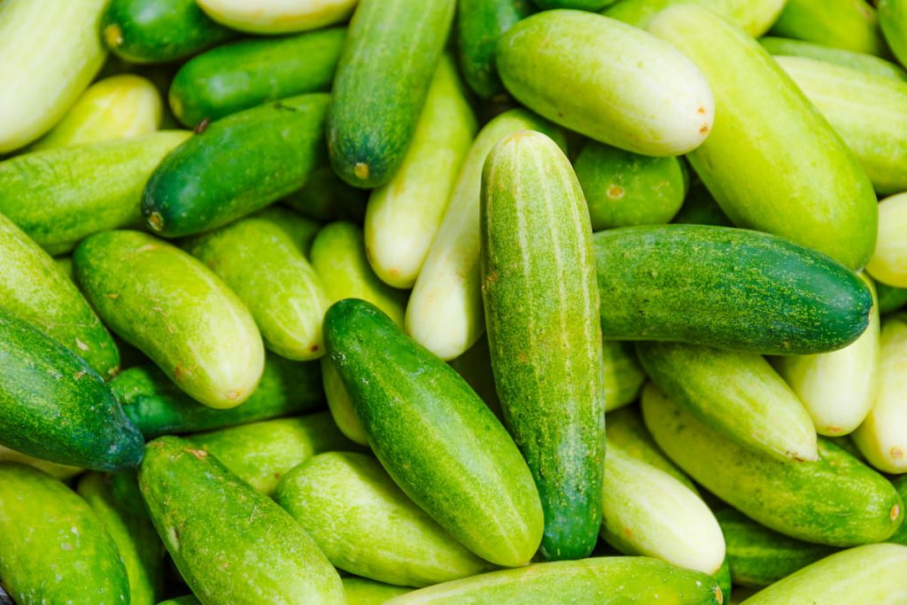 green cucumbers